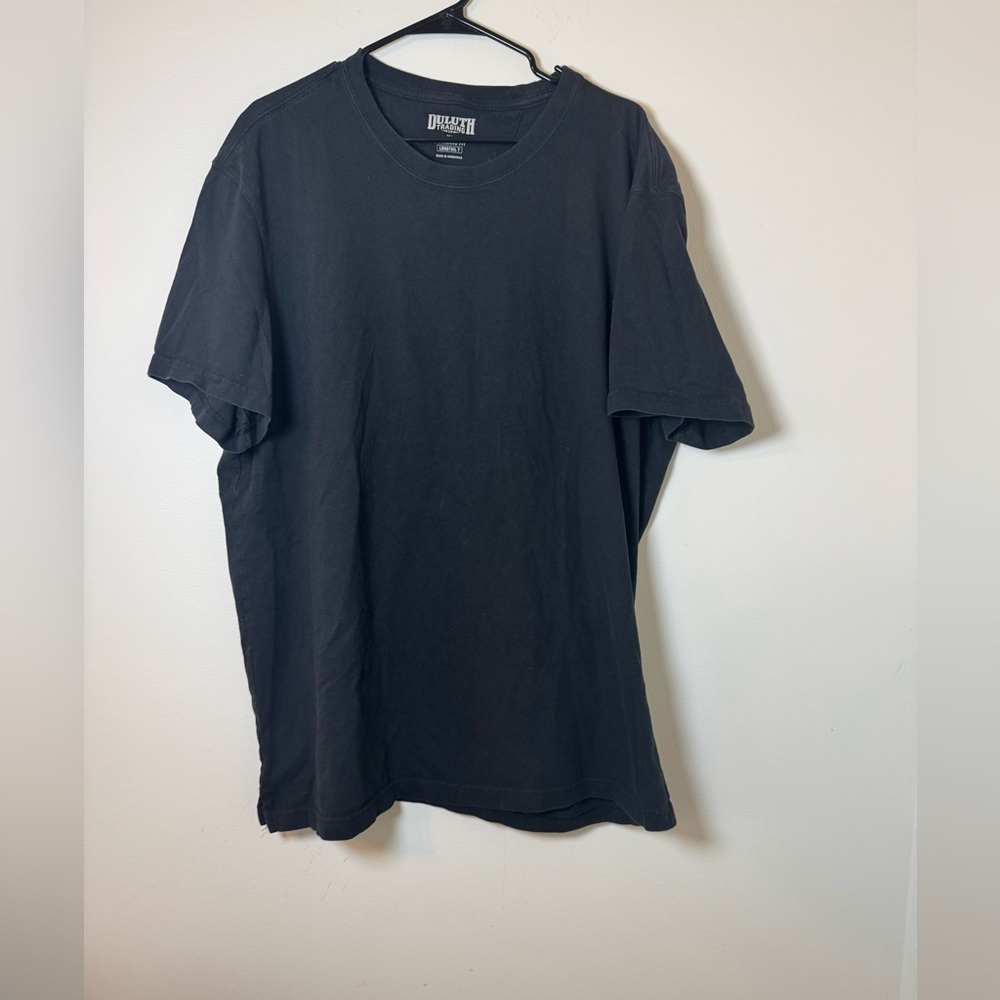 Duluth Trading Co Black T Shirt XL Longtail Standard Fit Mens